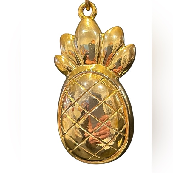 Celine Gold-Plated Pineapple Pendant Toggle Necklace Or Belt - Picture 5 of 12